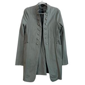 Venti6 NWT Military Style Button Jacket Olive Green High Low Tailored Blazer L